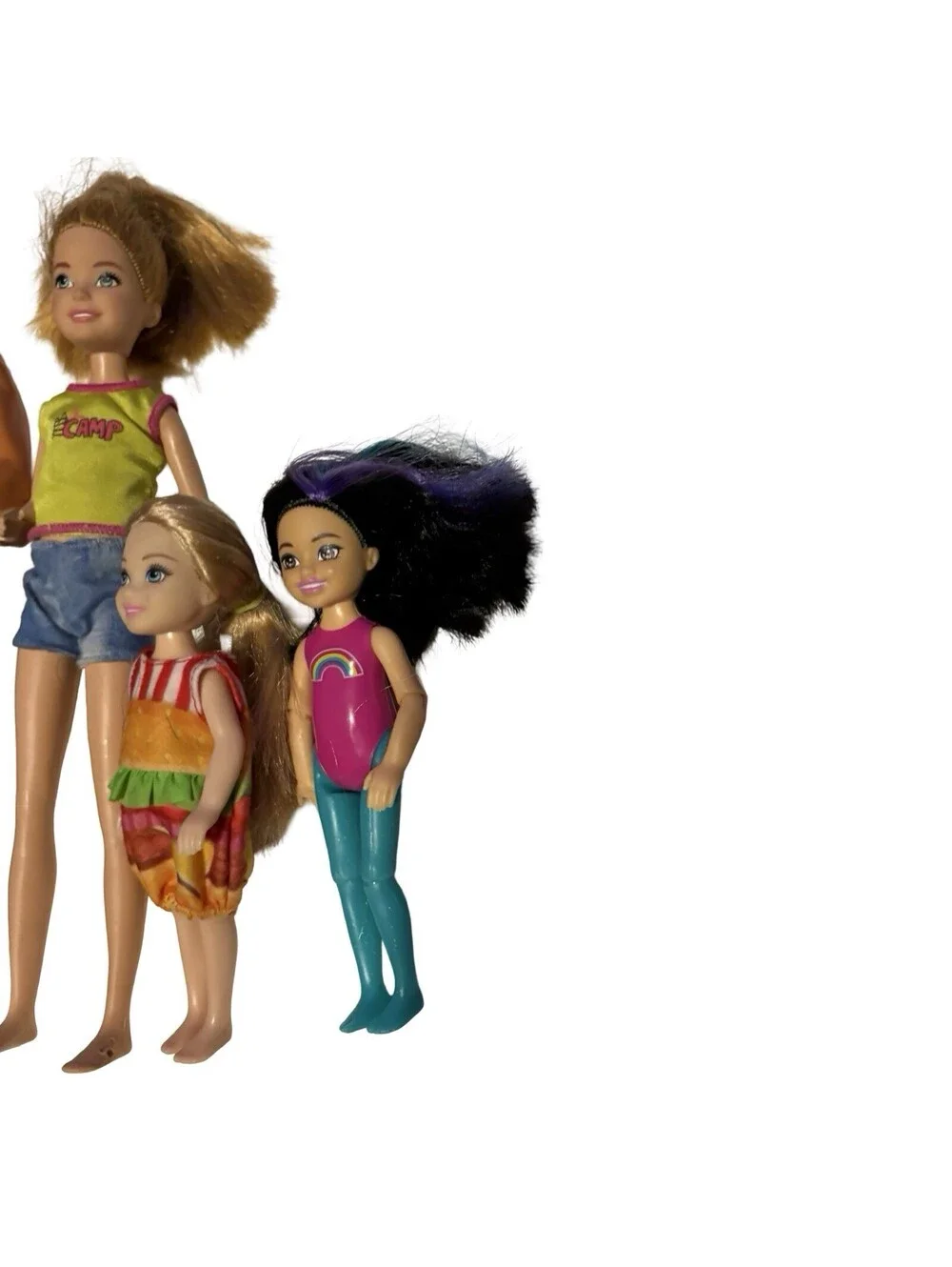 Lot of 9 Miscellaneous Barbies with Clothing